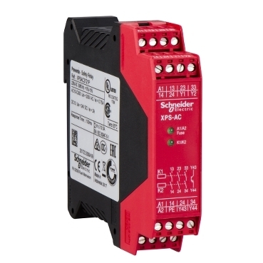 Moduł bezpieczeństwa dla E. Stop / Wył. kr./ Kurtyn Św., 24 V DC / 230 V AC XPSAR371144P
