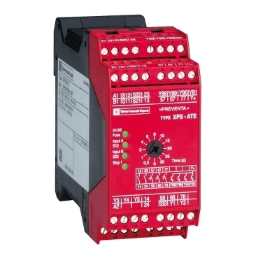 Moduł bezpieczeństwa, 115 V AC, 2 NO + 3 NO Opóźniony + 4 SS, 0-30s Opóźnienia XPSATE3410P