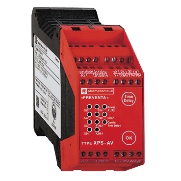 Moduł bezpieczeństwa dla E. Stop, 24 V DC, 3 NO + 3 NO Opóźniony + 3 SS, 0-300s Op. XPSAV11113