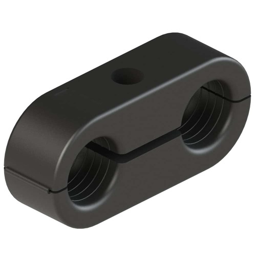Zacisk z dwoma otworami Ø rury 19 mm Polyamid 6 ROND419X