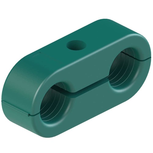 Zacisk z dwoma otworami Ø rury 14 mm Polypropylene ROPD414X