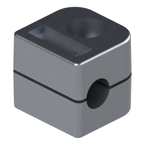 Zacisk (1 szt. - 2 części) Ø rury 12 mm Aluminium RAA012X