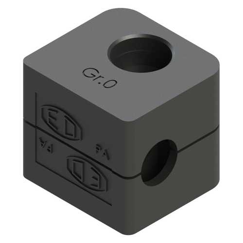Zacisk (1 szt. - 2 części) Ø rury 8 mm Polyamid 6 RAN008X