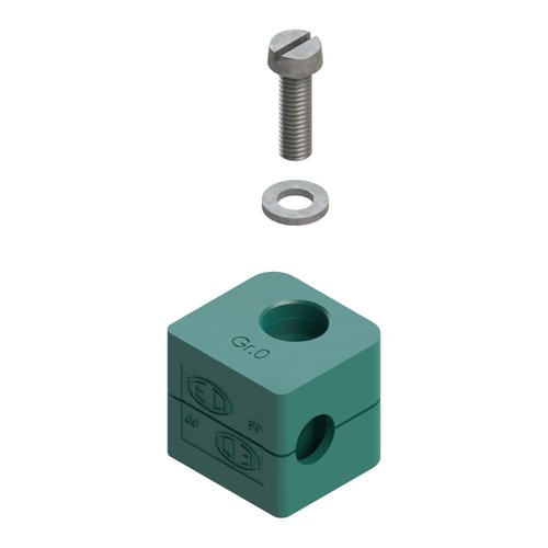 Uchwyt zestaw 13 (zacisk, śruba z łbem płaskim, podkładka) Ø rury 10 mm Polypropylene RAP13-110