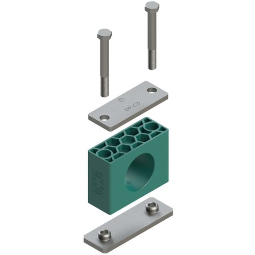 Zacisk (1 szt. - 2 części) Ø rury 8 mm Polypropylene RCPG108X
