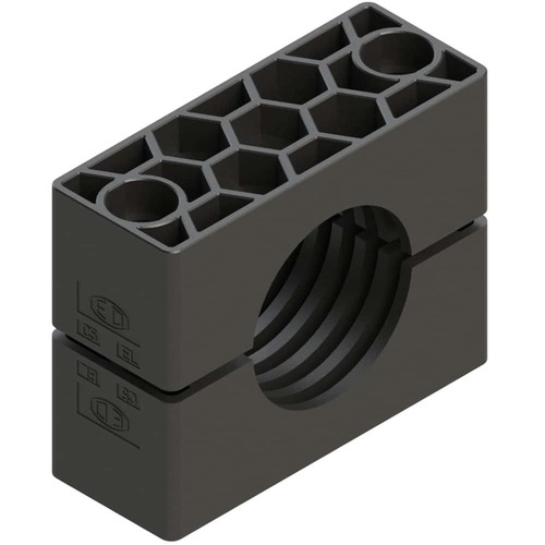 Zacisk (1 szt. - 2 części) Ø rury 70 mm Guma RCVR470X
