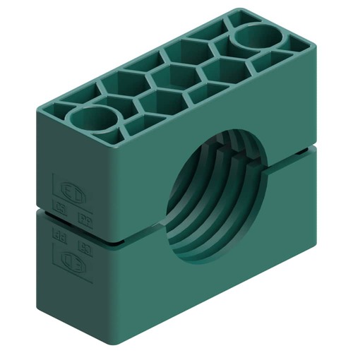 Uchwyt zestaw 5 (zacisk, płyta zamykająca, śruba do przedłużenia) Ø rury 51 mm Guma RCVR5-451