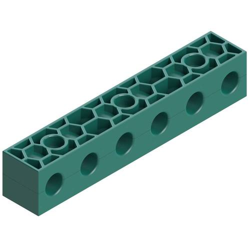 Multizasick 6 otwory, 3 śruby (1 szt. = 2 częsci) Ø rury 12 mm Polypropylene RAPGM112C6X