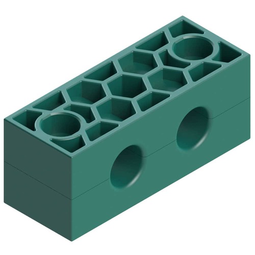 Multizasick 2 otwory, 2 śruby (1 szt. = 2 częsci) Ø rury 19 mm Polypropylene RAPGM319B2X