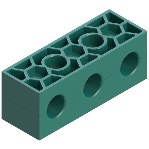 Multizasick 3 otwory, 2 śruby (1 szt. = 2 częsci) Ø rury 19 mm Polypropylene RAPGM319B3X