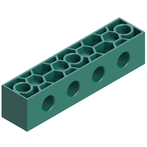Multizasick 4 otwory, 3 śruby (1 szt. = 2 częsci) Ø rury 19 mm Polypropylene RAPM319C4X