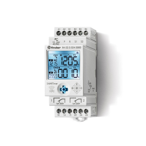 Przekaźnik czasowy SMARTimer serii 84 12-24V AC/DC 16A 2P 84.02.0.024.0000