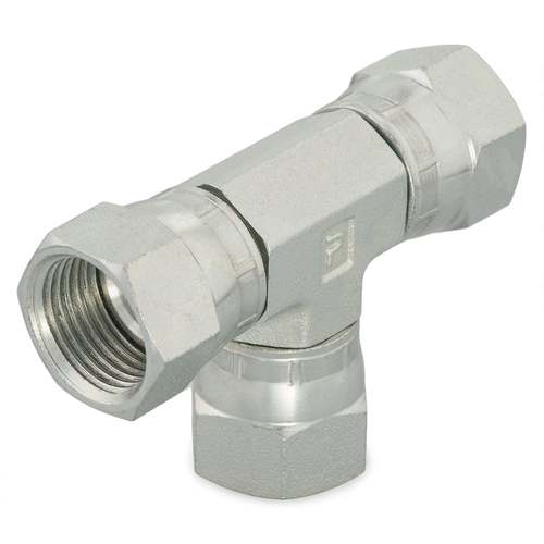 Złączka trójnikowa z nakrętką obrotową Ø zew rury 6mm 1/4'' gwint 7/16-20 Stal 4 JX6-S