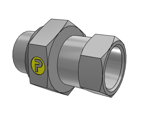 Przyłączka prosta nastawna Ø zew rury 18, 20mm 3/4'' gwint 1/2-14 Stan nierdzewna 12-8F64OMXSS