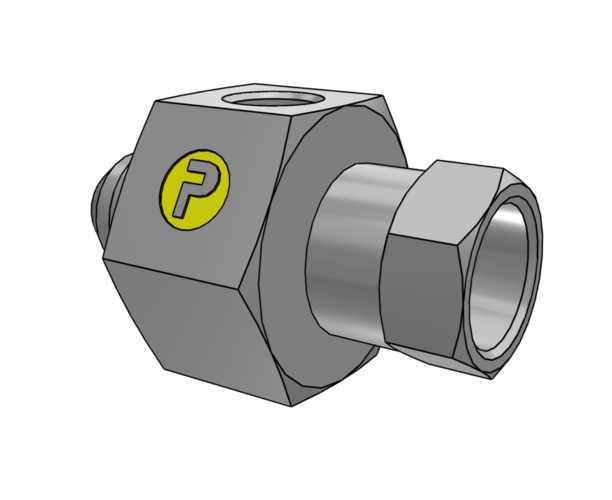 Adapter punktu pomiarowego Ø zew rury 35, 38mm 1 1/2'' gwint 1 7/8-12 Stal 24-4R6O4MXS