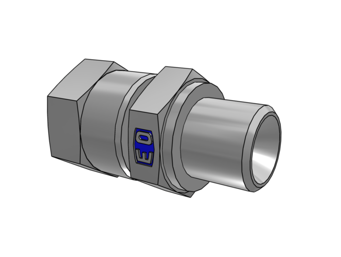 Złączka prosta z nakrętką obrotową 1/4 na 3/8 korpus Stal 4-6F6MK4S