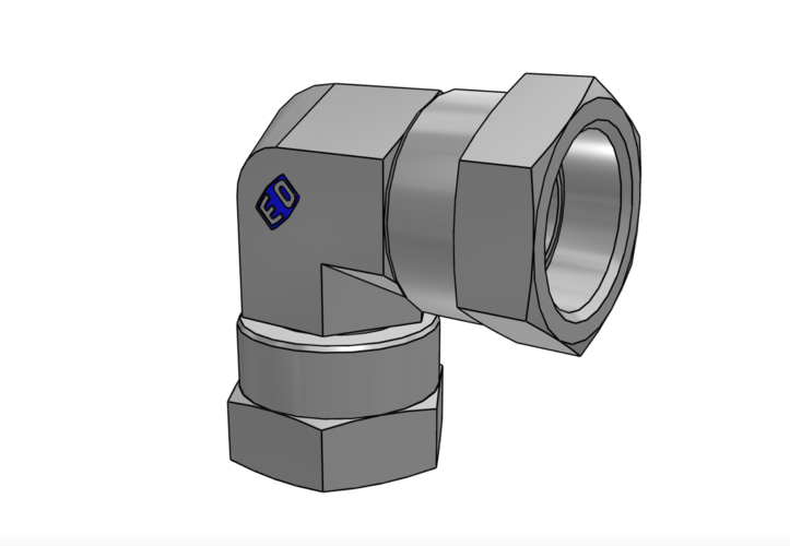 Złączka kolankowa z nakrętkami obrotowymi 3/4 na 3/4 korpus Stal nierdzewna 12E6MK4SS