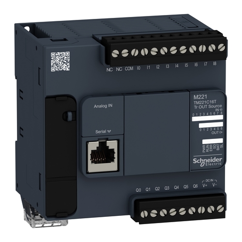 Sterownik PLC M221 16I/O Kompakt 9we/7wy tranzystorowe /2xAI 0-10V/ zasilanie 24VDC TM221C16U