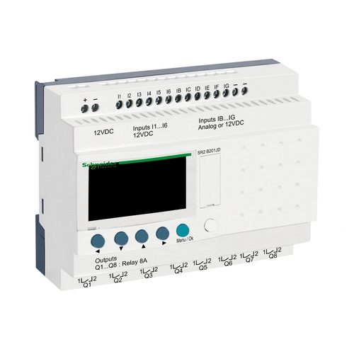 Przekaźnik Zelio Logic 12 wejść 8 wyjść LCD RTC 12VDC SR2B201JD