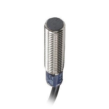 Czujnik indukcyjny M8 PNP NO zasięg 2,5 mm zasilanie 12 - 24V DC przewód 2 m XS108B3PAL2
