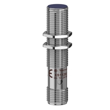 Czujnik indukcyjny M12 PNP NO zasięg 2 mm zasilanie 12 - 24V DC konektor M12 XS112BLPAM12