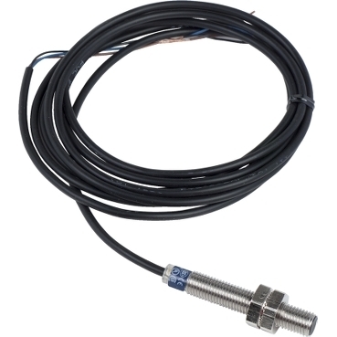 Czujnik indukcyjny M8 PNP NC zasięg 2,5 mm zasilanie 12 - 24 - 48V DC przewód 2 m XS608B1PBL2