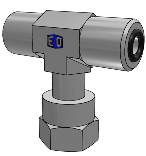 Złączka trójnikowa symetryczna z nakrętką obrotową Ø zew rury 35mm 1 1/2'' gwint 2-12 2-12 24S6MLOSS