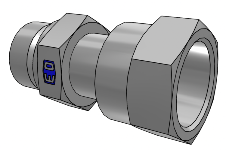 Przyłączka prosta Ø zew rury 35mm 1 1/2'' gwint M48×2 2-12 24M48F682EDMLSS