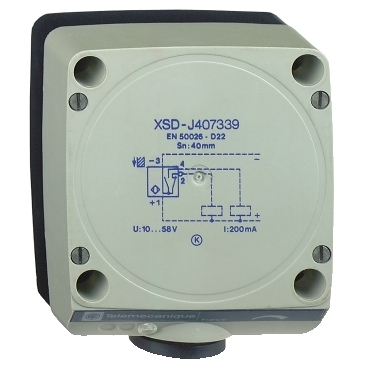 Czujnik indukcyjny 80 x 80 x 40 zasięg 60 mm XSDH603629
