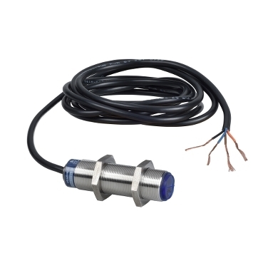 Czujnik fotoelektryczny M18 PNP NO lub NC programowalne zasięg 0,1 m zasilanie 12 - 24V DC konektor M12 XU5N18PP341D