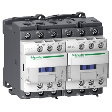 Stycznik nawrotny 3P 18A 7,5kW 400V 1NO 1NC cewka 24V DC niski pobór mocy LC2D18BL