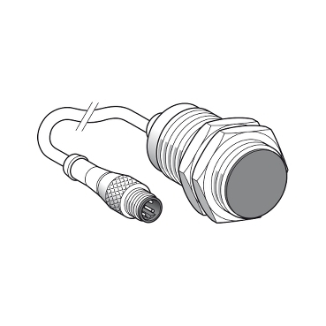 Czujnik indukcyjny M30 PNP i NPN NO lub NC programowalne zasięg Sn 10 mm zasilanie 12 - 24V DC konektor M12 XS1M30KPM40LD