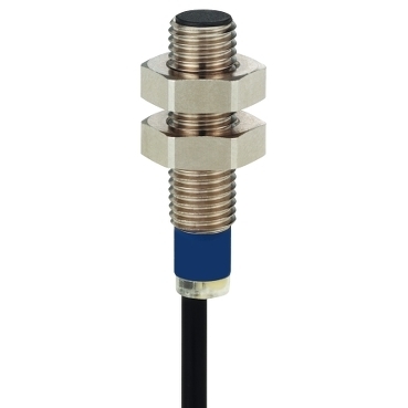 Czujnik indukcyjny M8 PNP NO zasięg Sn 1,5 mm zasilanie 12 - 24 - 48V DC przewód 5 m XS508BLPAL5