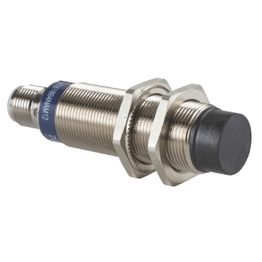 Czujnik indukcyjny M18 NPN NO zasięg Sn 5 mm zasilanie 12 - 24 - 48V DC konektor M12 XS518BLNAM12