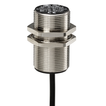 Czujnik indukcyjny M30 NPN NO zasięg Sn 10 mm zasilanie 12 - 24 - 48V DC przewód 2 m XS530BLNAL2