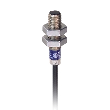 Czujnik indukcyjny M8 NPN NC zasięg Sn 2,5 mm zasilanie 12 - 24 - 48V DC przewód 5 m XS608B1NBL5