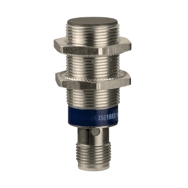 Czujnik indukcyjny M18 NPN NC zasięg Sn 8 mm zasilanie 12 - 24 - 48V DC konektor M12 XS618B1NBM12