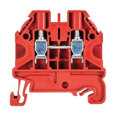 Złącze przelotowe 4mm2 śrubowe czerwone WT 4 RT 58.504.0055.5