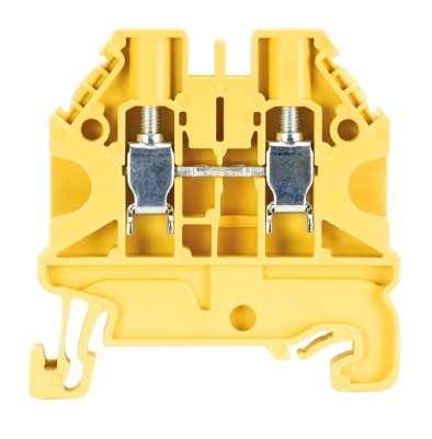 Złącze przelotowe 4mm2 śrubowe żółte WT 4 GE 58.504.0055.8