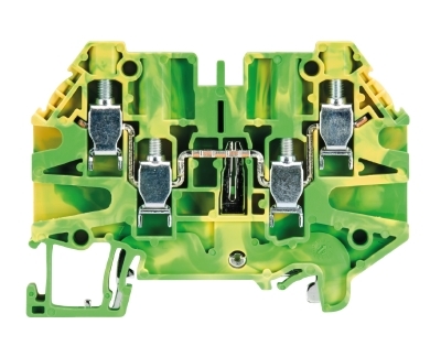 Złącze przelotowe PE 4mm2 śrubowe żółto-zielone WT 4 D2/2 PE 58.504.9155.0