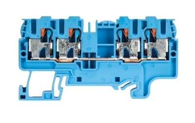 Złącze przelotowe 2,5/4mm2 sprężynowe PUSH-IN niebieskie WTP 2,5/4 D2/2 BL 56.203.5155.6