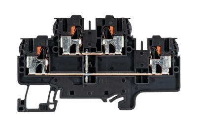 Złącze piętrowe 2,5/4mm2 sprężynowe PUSH-IN czarne ze zworą WTP 2,5/4 E VB 56.203.6955.1