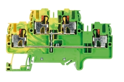 Złącze piętrowe PE 2,5/4mm2 sprężynowe PUSH-IN żółto-zielone WTP 2,5/4 E PE 56.203.8955.0