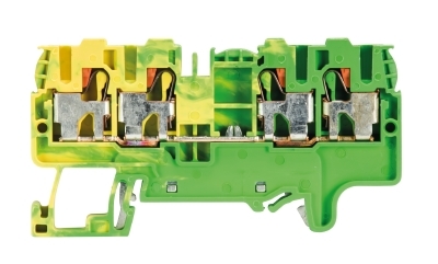 Złącze przelotowe PE 2,5/4mm2 sprężynowe PUSH-IN żółto-zielone WTP 2,5/4 D2/2 PE 56.203.9155.0