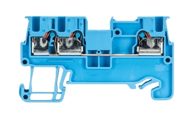 Złącze przelotowe 1,5mm2 sprężynowe PUSH-IN niebieskie WTP 1,5 D1/2 BL 56.202.5055.6