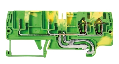 Złącze przelotowe PE plug-in 2,5mm2 sprężynowe żółto-zielone WKFN 2,5 2P/2F-SL 56.703.2255.0
