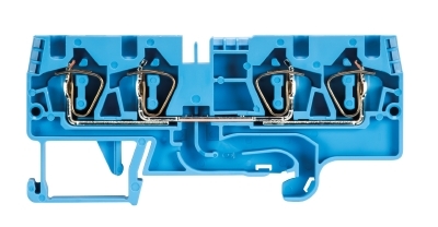 Złącze przelotowe 4mm2 sprężynowe szare WKFN 4 D2/2/35 BLAU 56.704.5155.6