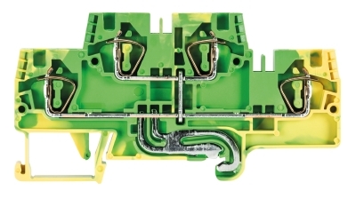 Złącze piętrowe PE 4mm2 sprężynowe żółto-zielone WKFN 4 E/SL/35 56.704.9255.0
