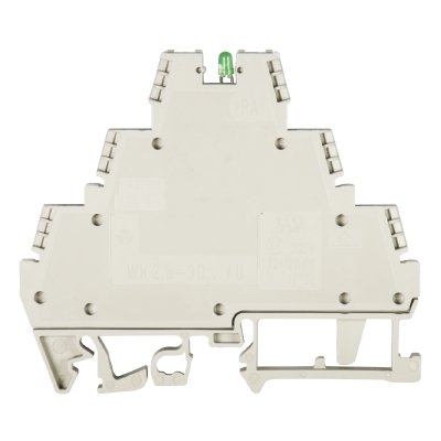 Złącze piętrowe z LED 2,5mm2 śrubowe szare WK 2,5-3 D/U-NGN/V0 57.503.8955.0