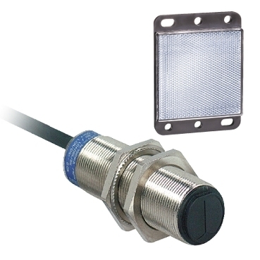 Czujnik fotoelektryczny M18 PNP NO lub NC programowalne zasięg Sn 2 m zasilanie 12 - 24V DC przewód 2 m XU9N18PP341